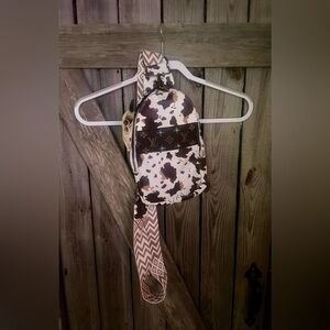 Stylish Brown and White Patterned Women's Bag